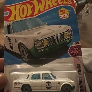 White and Green Compact Kings Toy Car
